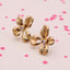 18K Gold-Plated Sculpted Flower Stud Earrings