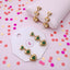 18K Gold-Plated Emerald Heart Drop Earrings