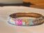 18K Gold-Plated turquoise Enamel Floral Bangle