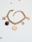 18K Gold-Plated Sun &amp; Galaxy Charm Bracelet