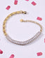 18K Gold-Plated Dual Crystal Chain Bracelet