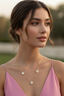 18K Gold-Plated Pink Clover Jewelry Set