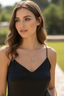 18K Gold-Plated Ocean Glass Pendant Necklace