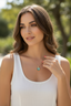 18K Gold-Plated Ocean Glass Pendant Necklace