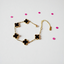 18K Gold-Plated Black Clover Bracelet