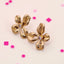 18K Gold-Plated Sculpted Flower Stud Earrings