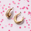 ✨ A Crystal Curve Hoops – 18K Gold-Plated