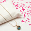 18K Gold-Plated Ocean Glass Pendant Necklace