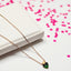 18K Gold-Plated Emerald Heart Necklace