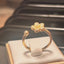 18K Gold-Plated Daisy Ring Adjustable